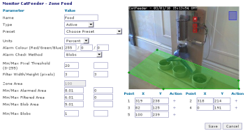 Motion Detection Zone Adjustment