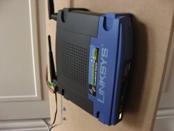 Linksys Router - Mounted (Rear View)