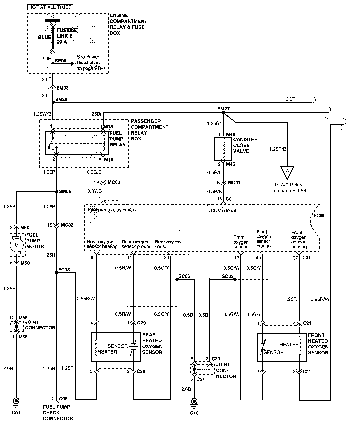 Engine Control System Schematics  2006 Hyundai Accent Fuel Sending Unit Diagram Wiring    NewtonNet