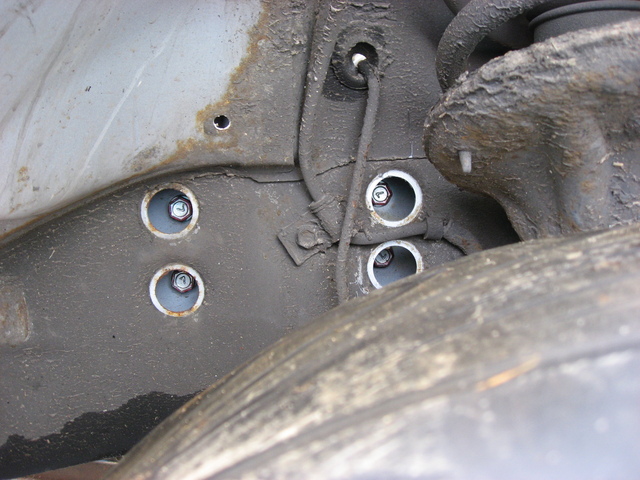 Right (from front) engine mount bolts